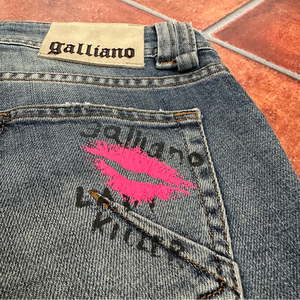 Galliano Women's Lady Killer Kiss Blue Jeans